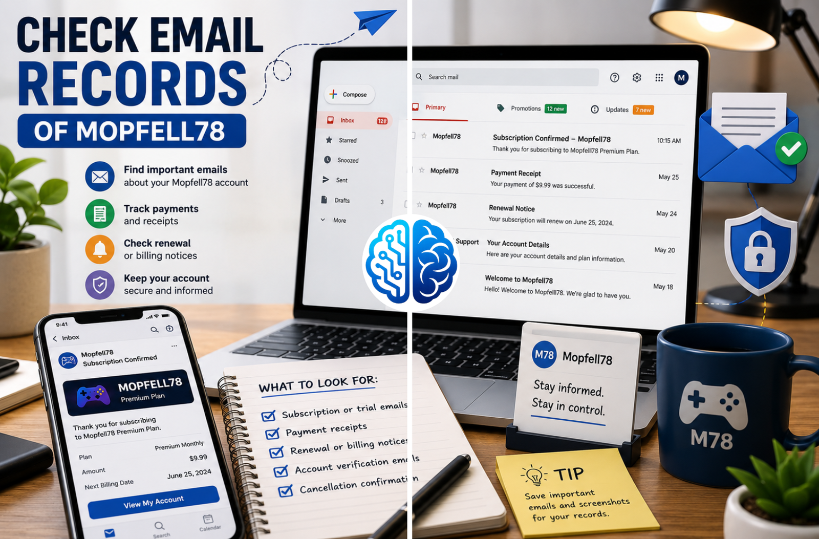 Check Email Records of mopfell78 - 2