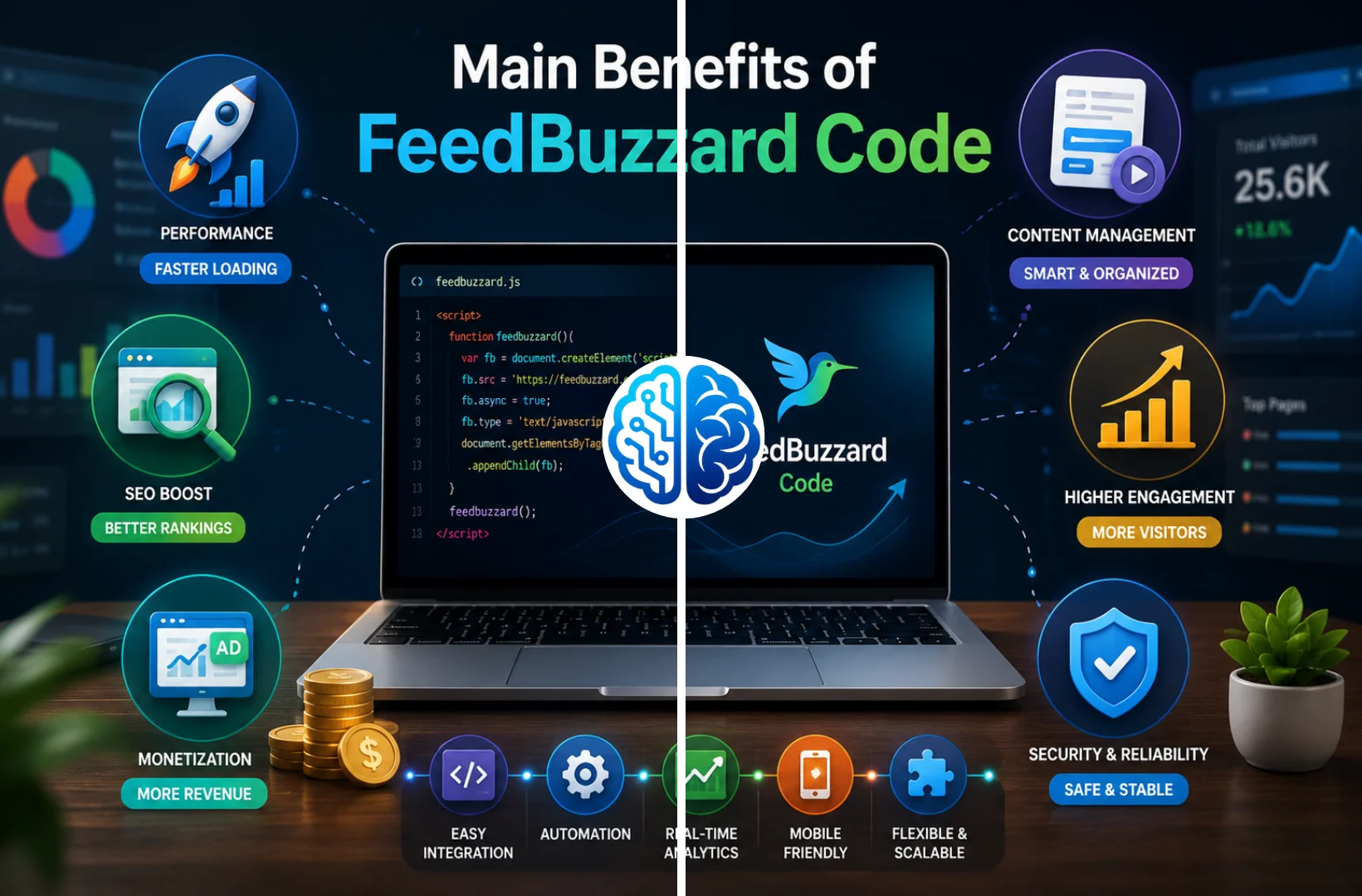 Main Benefits of feedbuzzard code
