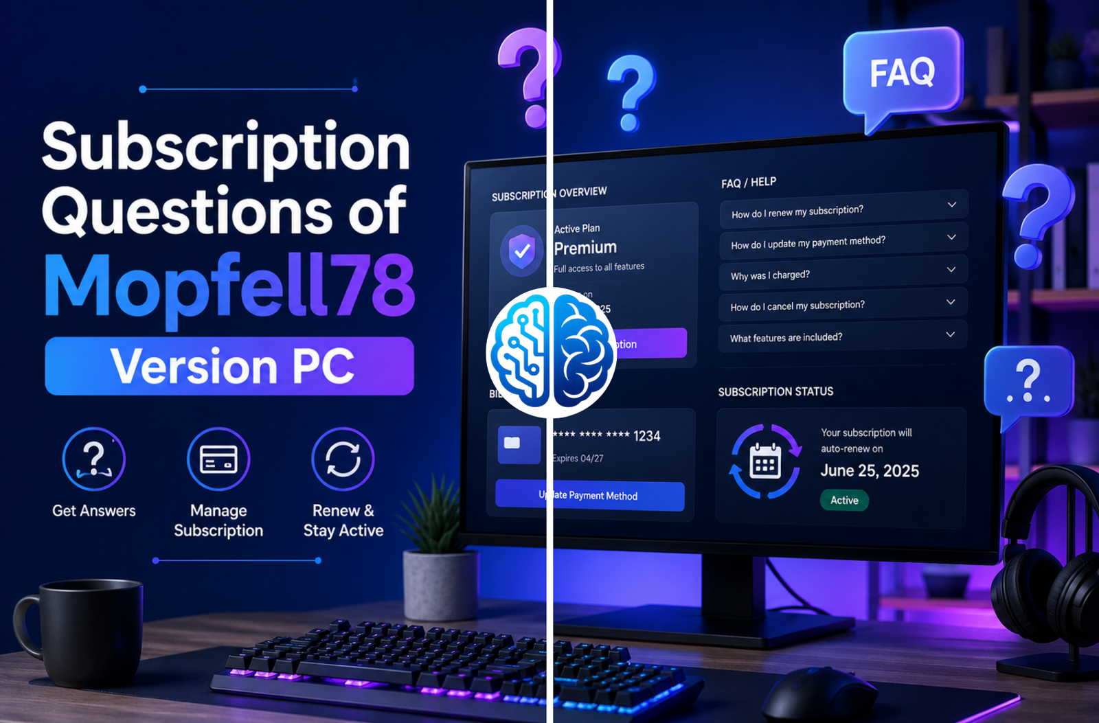 Subscription Questions of mopfell78 version pc