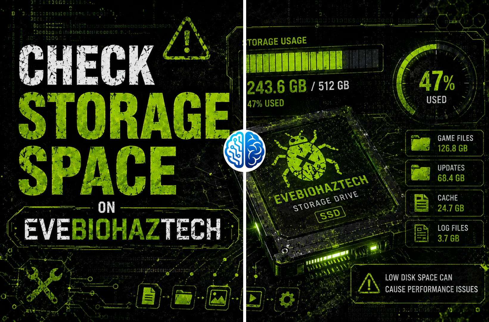 Check Storage Space on EveBiohazTech